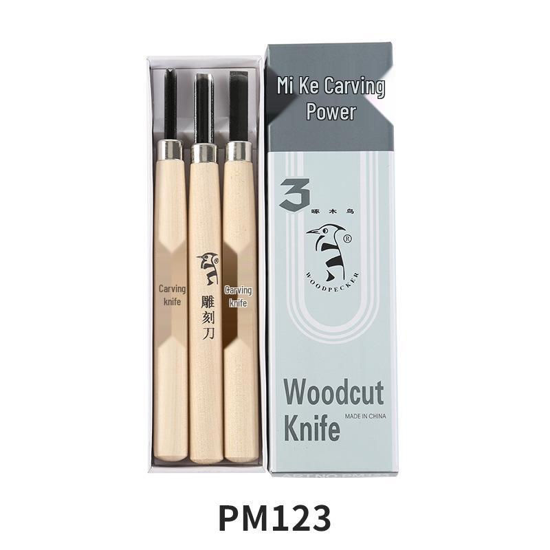 

Набор ножей для резьбы по дереву Woodpecker - Инструменты для гравировки печатей из массива дерева (PM123/4/5/6)
