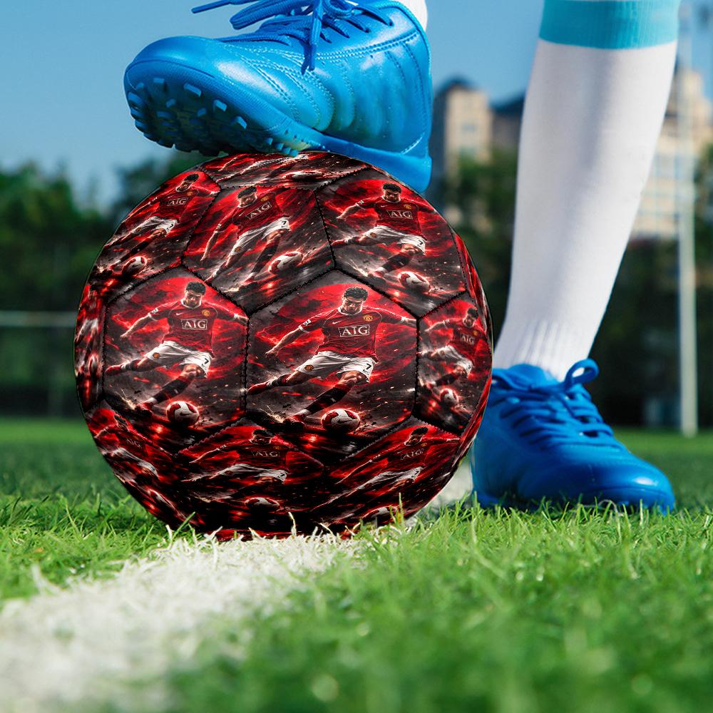 Man United Soccer Action Size 5 Soccer Balls, Anti-Slip, Protective Football, Outdoor Sport, a Unique Gift Suitable for him/her, Birthdays