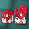 Christmas Oven Gloves Merry Christmas Decoration for Home 2025 Mitts Oven Gloves Xmas Ornaments Navidad Natal New Year Gift 2026