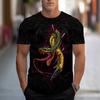 Men's T-shirt 3D Printed with Simple Gradient Fashion Trend Printing Short Sleeved Casual Summer Clothing