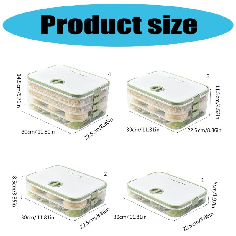 Clear Dumpling Storage Container With Manual Date Timer Stackable Designs Accessory for Efficient Freezer Organization