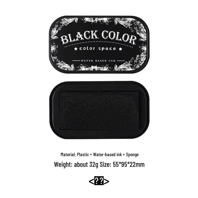 Ретро чернильная подушечка Yuezhen высокой плотности на водной основе для журналов и штампов чёрный
