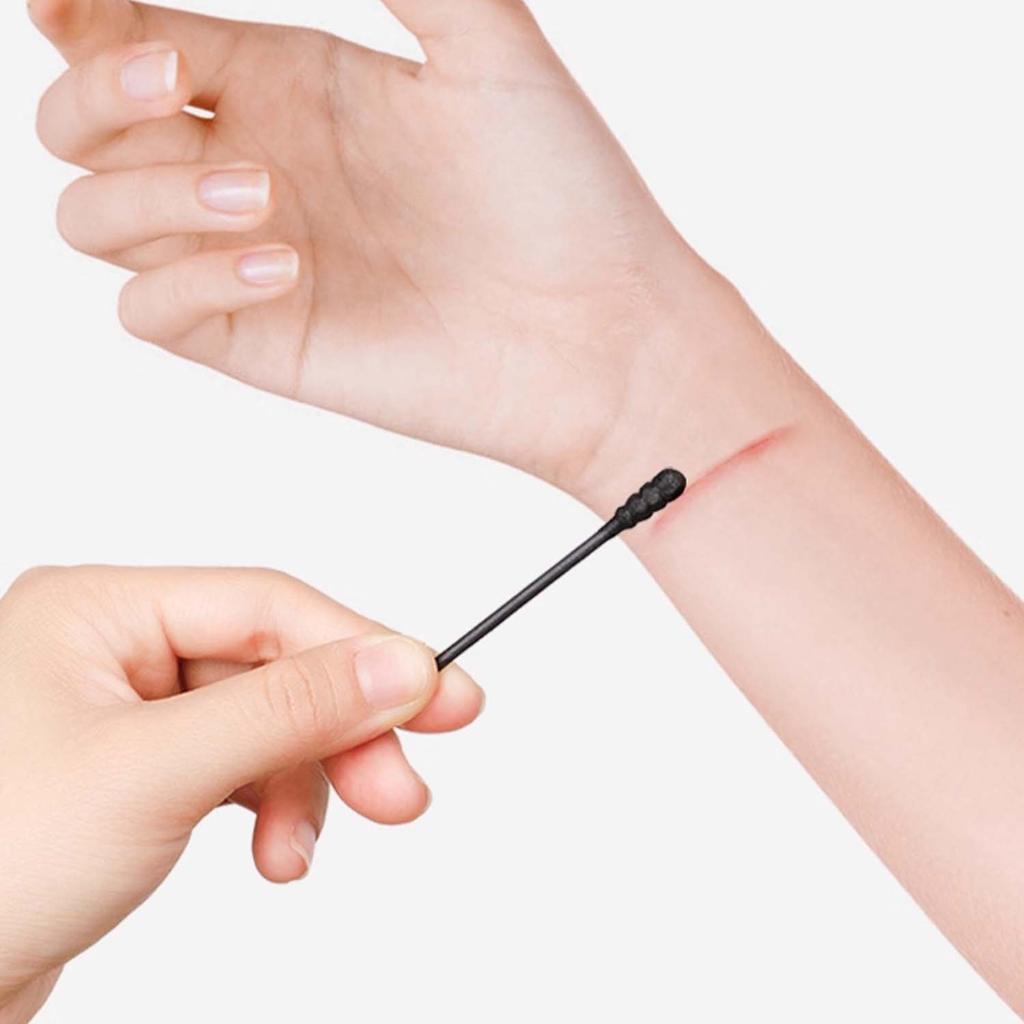 500/100pcs Double Head Disposable Cotton Swabs with Ear Digging Spoon Spiral Shape Soft Degreased Cotton Beauty Skin Care Tools