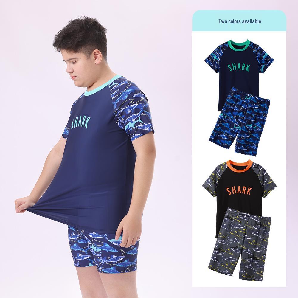 2025 Plus Size Quick-Dry Swim Set: Two-Piece Swimsuit for Middle and Large Chubby Children