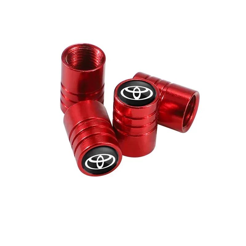 4Pcs Car Tire Valve Caps Metal Styling Tyre Air Stems Cover For Toyota GR Gazoo Racing Supra Corolla Parts Sport 86 Yaris Grmn