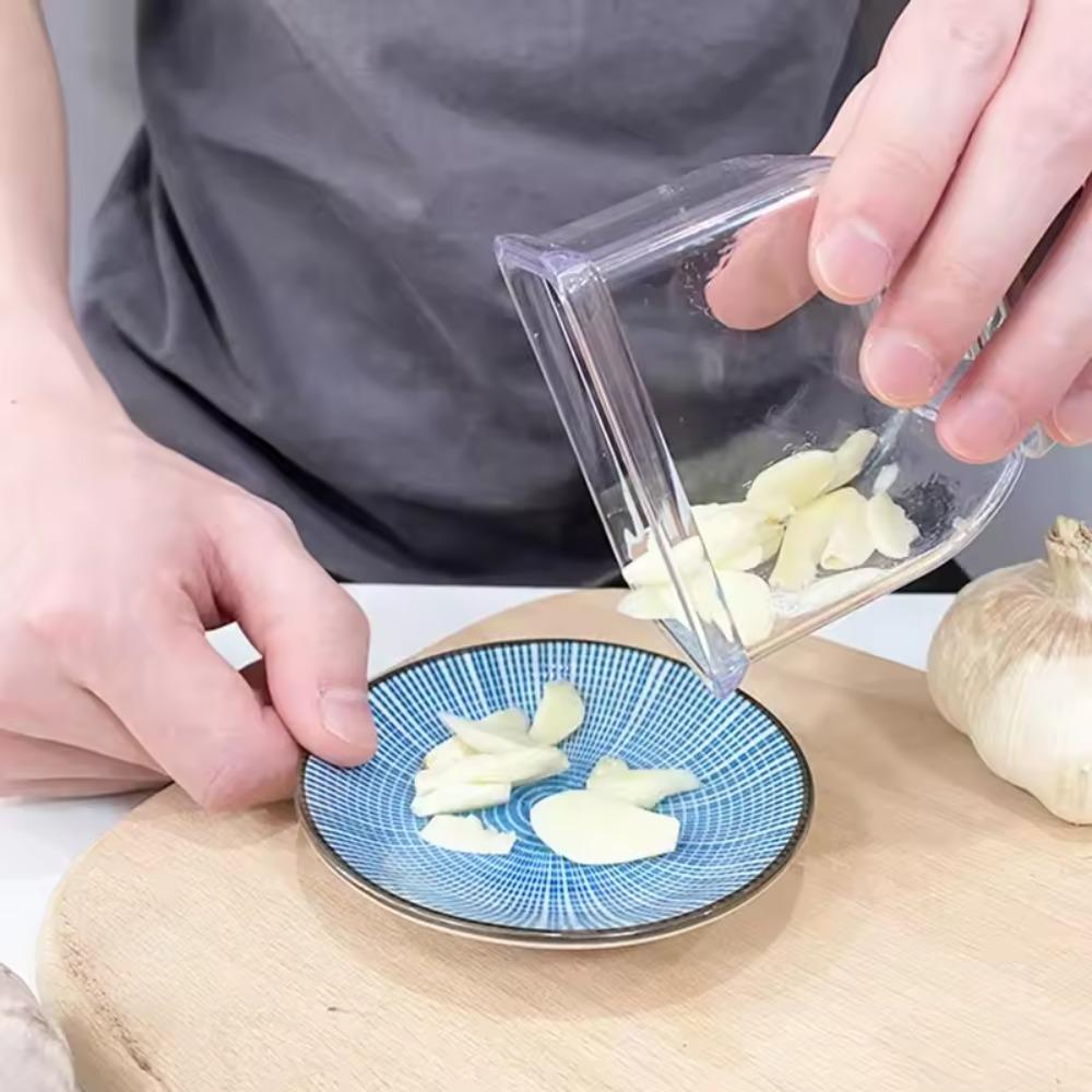 Effortless Hand Press Garlic Cutter with Storage Box Garlic Smasher Restaurant