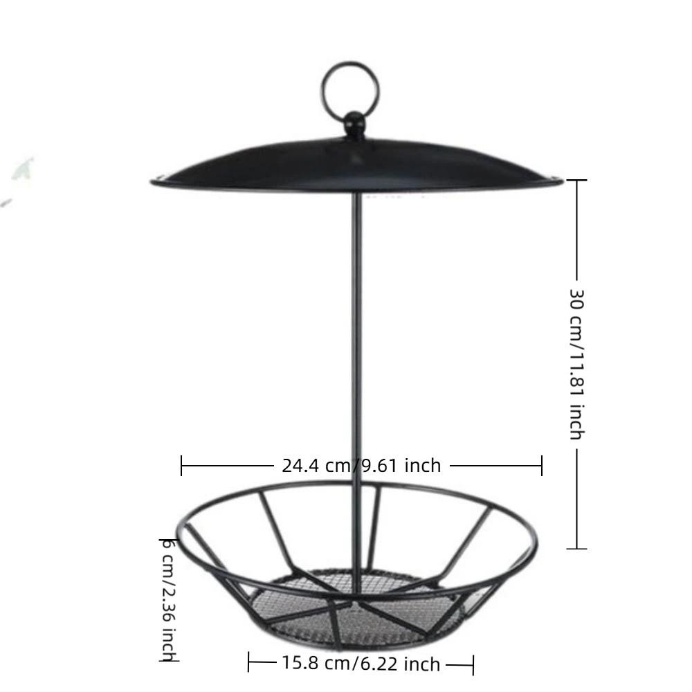 Large Capacity Hanging Bird Feeder Cylindrical Bird Feeding Tray Food Dispenser  Patio