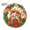 Festive Tree Ornament Crafting Christmas Rhinestone Painting Suncatcher Kit, DIY Faux Pearl Art Xmas Crafts for Adults Beginner, Acrylic Decorative