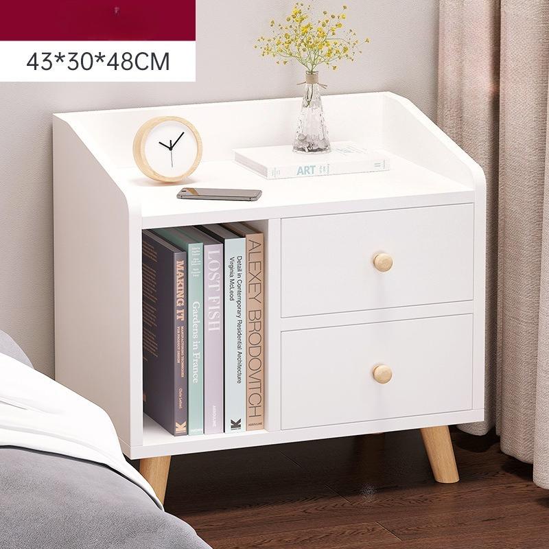 Wuli House Bedside Cabinet Bedroom Bedside Cabinet Modern Simple And Multifunctional Solid Wood Storage Cabinet Simple Cabinet