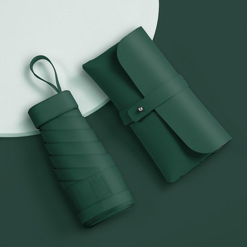 Pocket Umbrella Durability Iron Fiber Constructions UV Sun Umbrella Rain Umbrellas for Outdoor Activities and Commuting