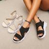 Spring and summer new women's casual sandals knitted sandals platform sandals women's shoes