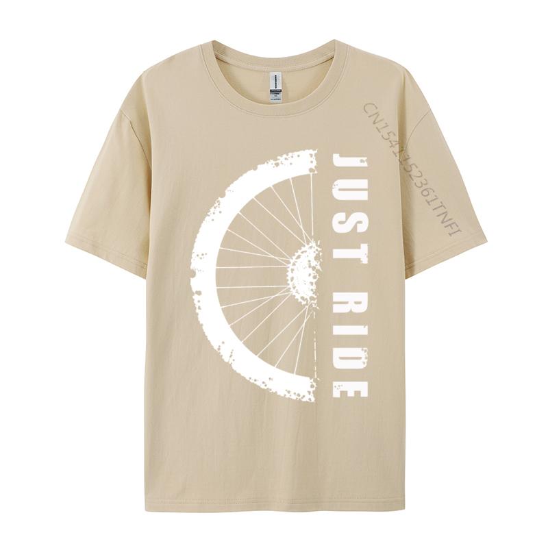 Just Ride MTB Mountainbike Einfacher Stil Baumwolle Unisex T-Shirt Comics Oberteile Hemden Neuankömmling Lässiges Oberteil T-Shirts