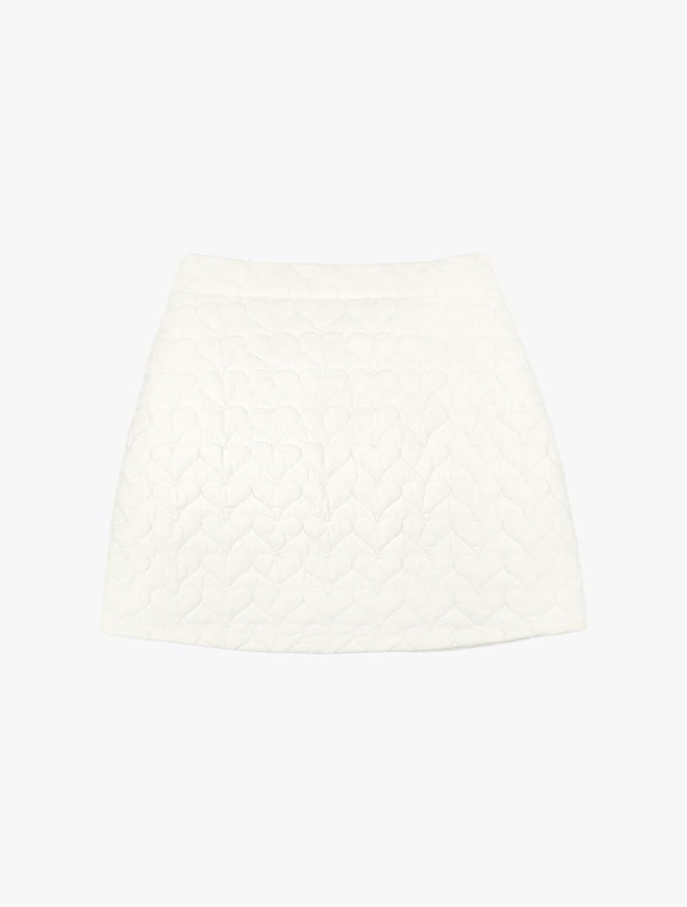 Pink Pineapple Heart Padding Skirt_Ivory