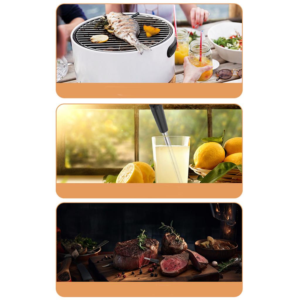 Wireless Meat Thermometer Bluetooth Connection APP Monitoring IPX7 Smart Food Thermometer for Oven