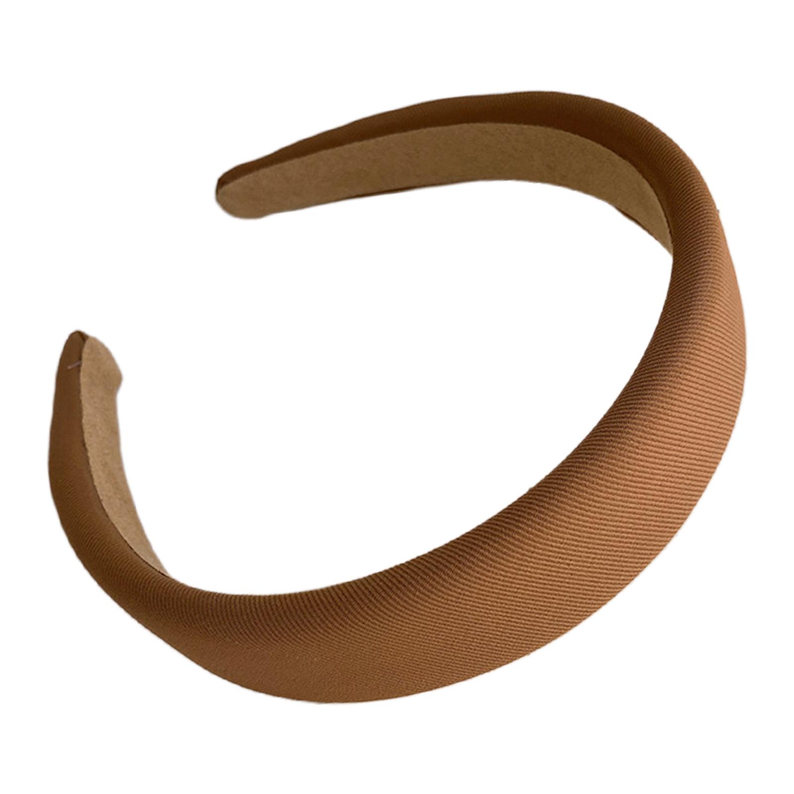 

Широкая повязка на голову для женщин, удобная эластичная повязка на голову, аксессуары для волос, отлично подходит для умывания лица, макияжа и йоги коричневый