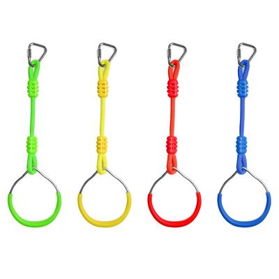 Anneaux de Gymnastique à Suspendre Colorés Anneau d'Obstacle Extérieur pour Jardin d'Enfants