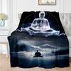 Yoga Buddha Meditation Cozy Art Blanket - Soft Warm Decorative Throw for Couch, Bed & Nap Time