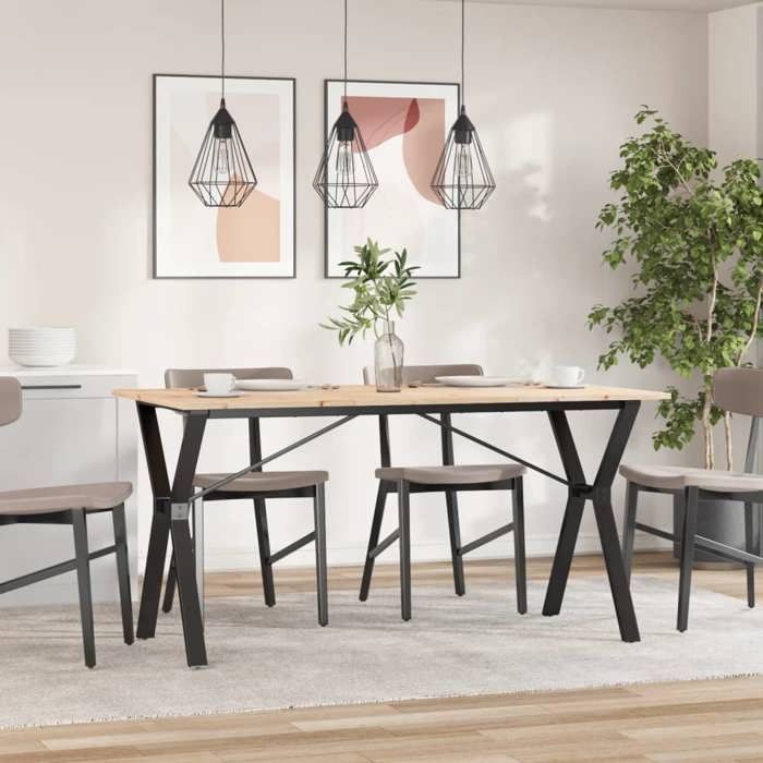 VidaXL Dining Table Y-Frame, Dinner Table, Dining Table Kitchen Restaurant Interior, 140x80x75 Cm Pine Wood 3282720