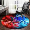 1pc Sonic and ShadowSpeed Clash Round Carpet, Made of Polyester,Perfect for Decorating Office Chairs, Living Rooms Fplt082