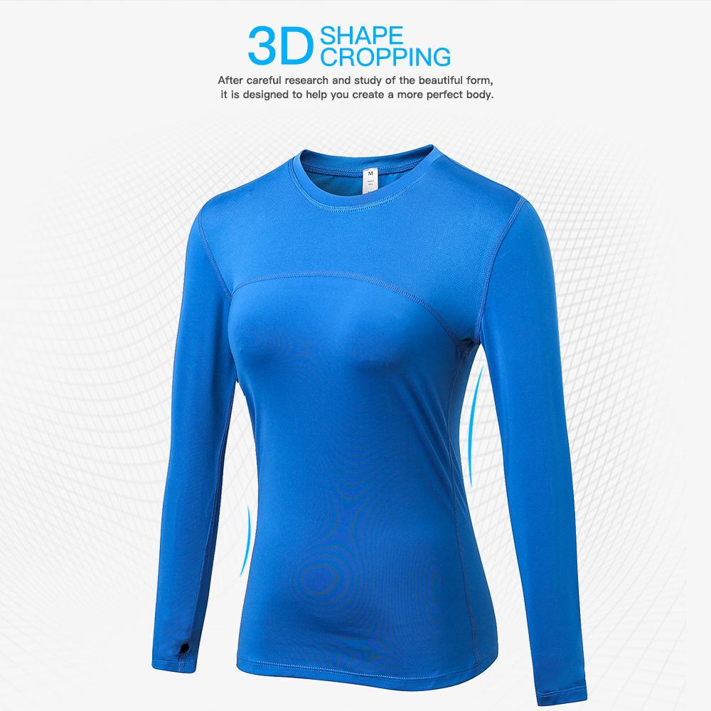 Buy Elastic Gym Yoga Shirts Long Sleeve Top Women Slim Mesh Running
