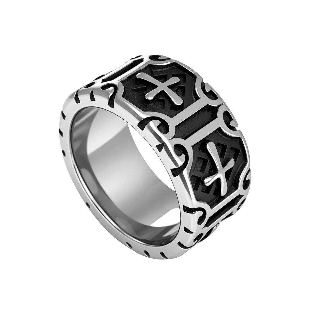 Cross-border Bramble Vine Woven Titanium Steel Ring - Hip Hop Style, Non-fading Niche Jewelry for Men