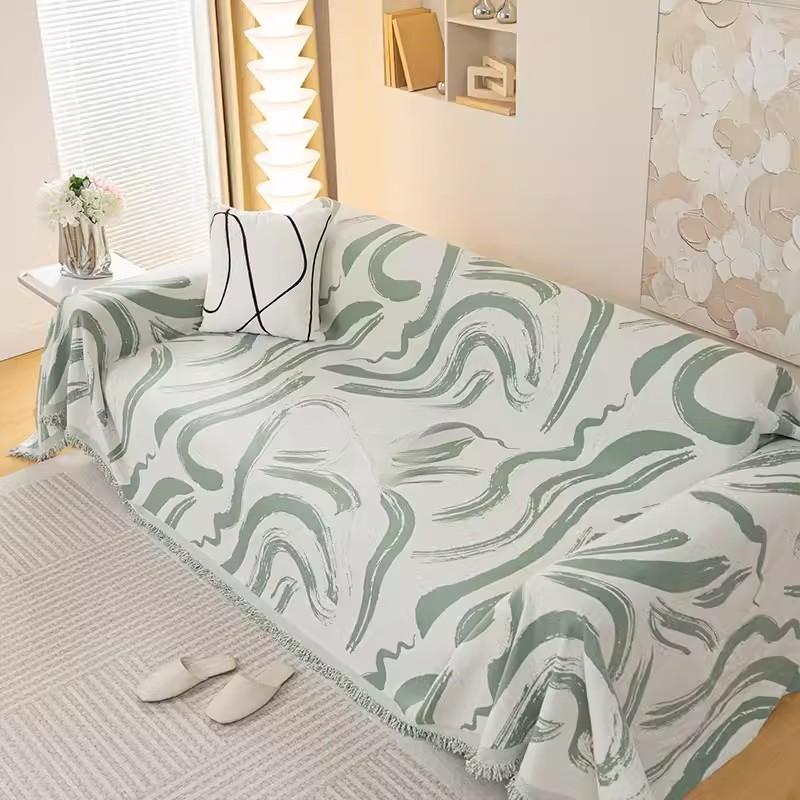 Chenille Sofa Cover New Year's Cover Mizuki Painted All-Inclusive Universal Sofa Cover Four Seasons Universal Sofa Blanket