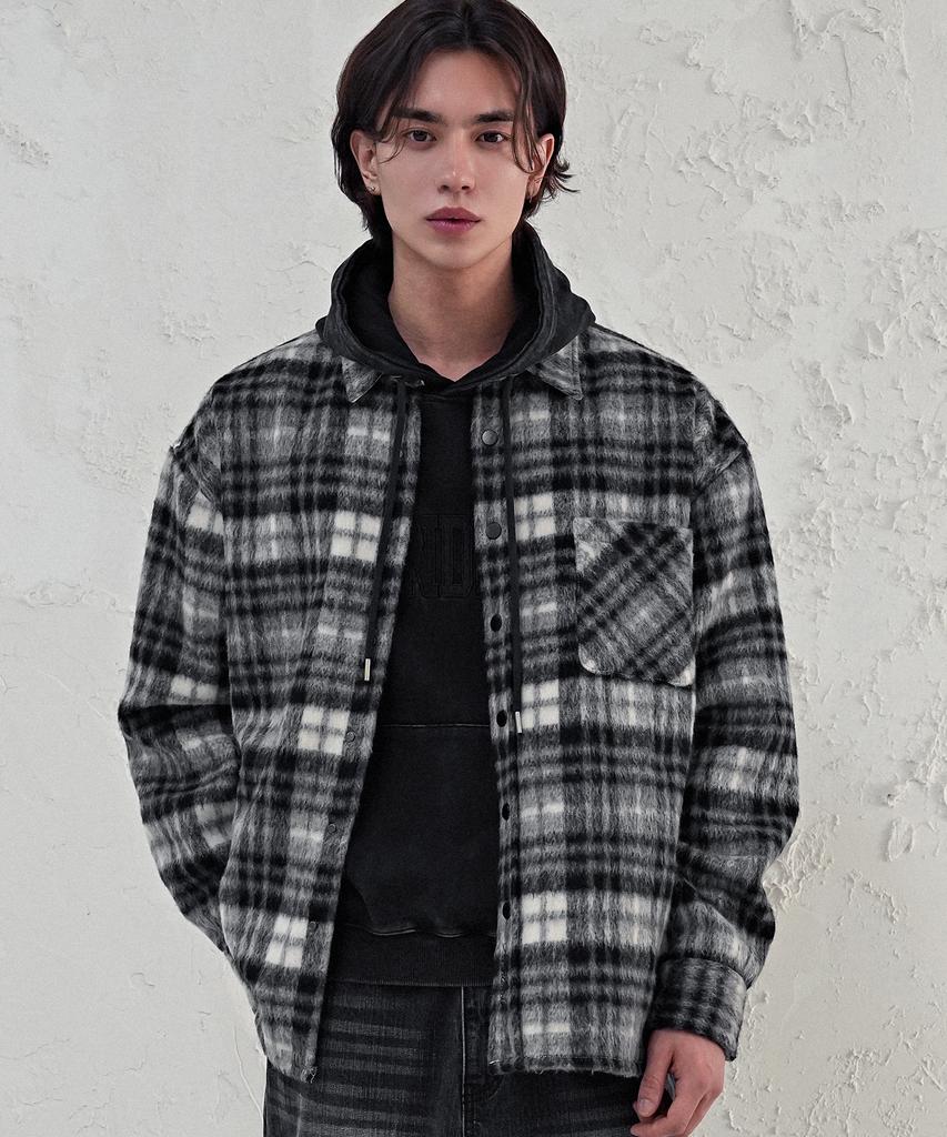 Avandress Sanders Check Shirt Jacket Brown