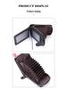 RFID Anti-Theft Cowhide Accordion Card & ID Holder with Zipper