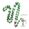 Catholic Acrylic Beads Rosary Necklace for Women Player Pendant Long Chain Chokers Fashion Religious Jewelry Gift