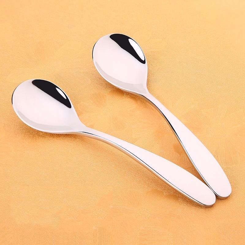 Korean Creative Thick 304 Stainless Steel Coffee Tea Long Handle Spoon Swan Cutlery Set