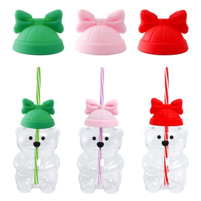 Bären-Strohhalmbecher, niedlicher Bären-Glasbecher, Haushaltsbecher für Saft und Getränke