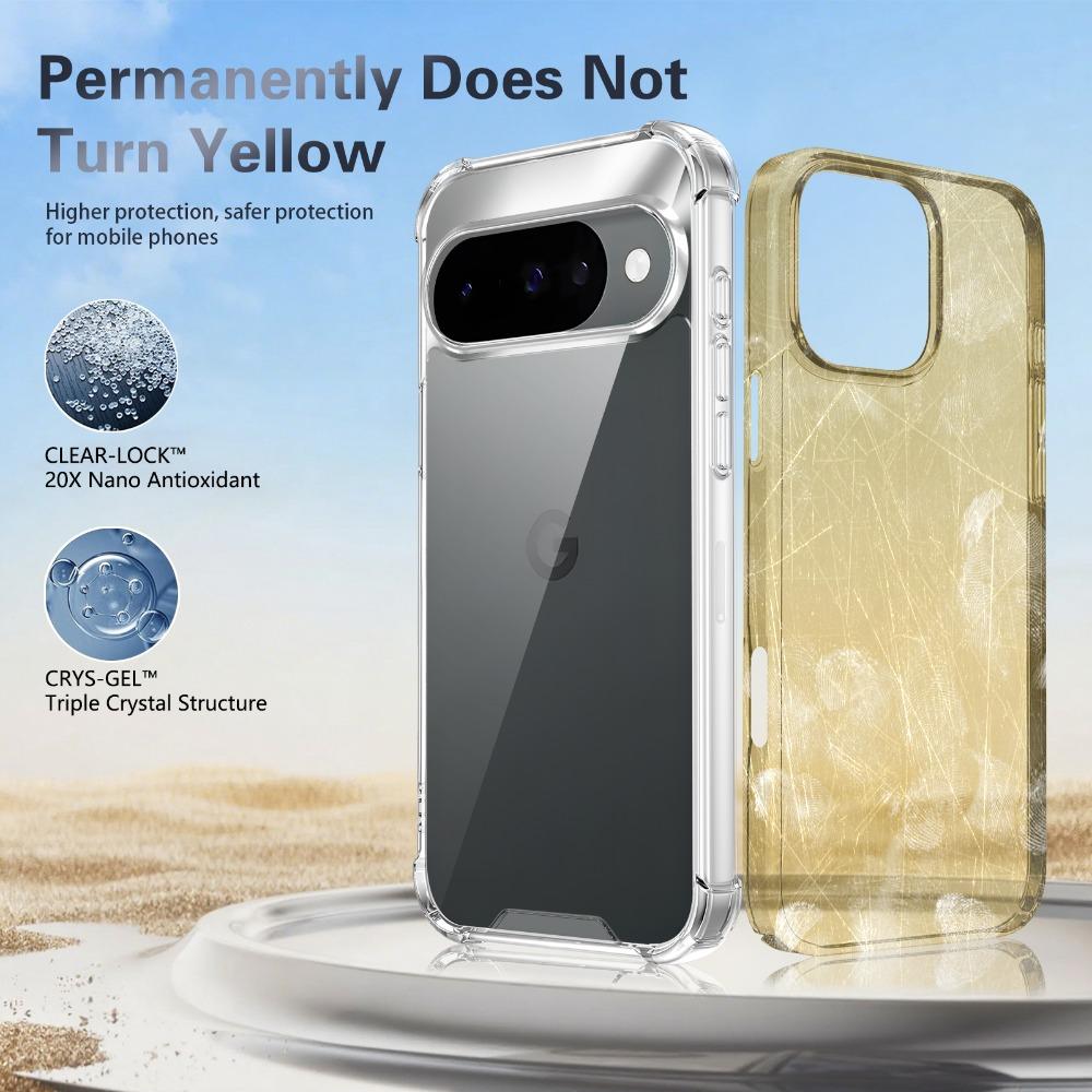 Transparent Anti-yellowing Phone Case For Google Pixel 10 Pro 9 XL 8 7 6 9A 8A 7A 6A Shockproof Silicone Clear Airbag Back Cover