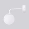 Kinkiet Ścienny Biały Szklana Biała Kula Do Łazienki Przedpokoju 1Xg9 8W Astral Sollux Lighting