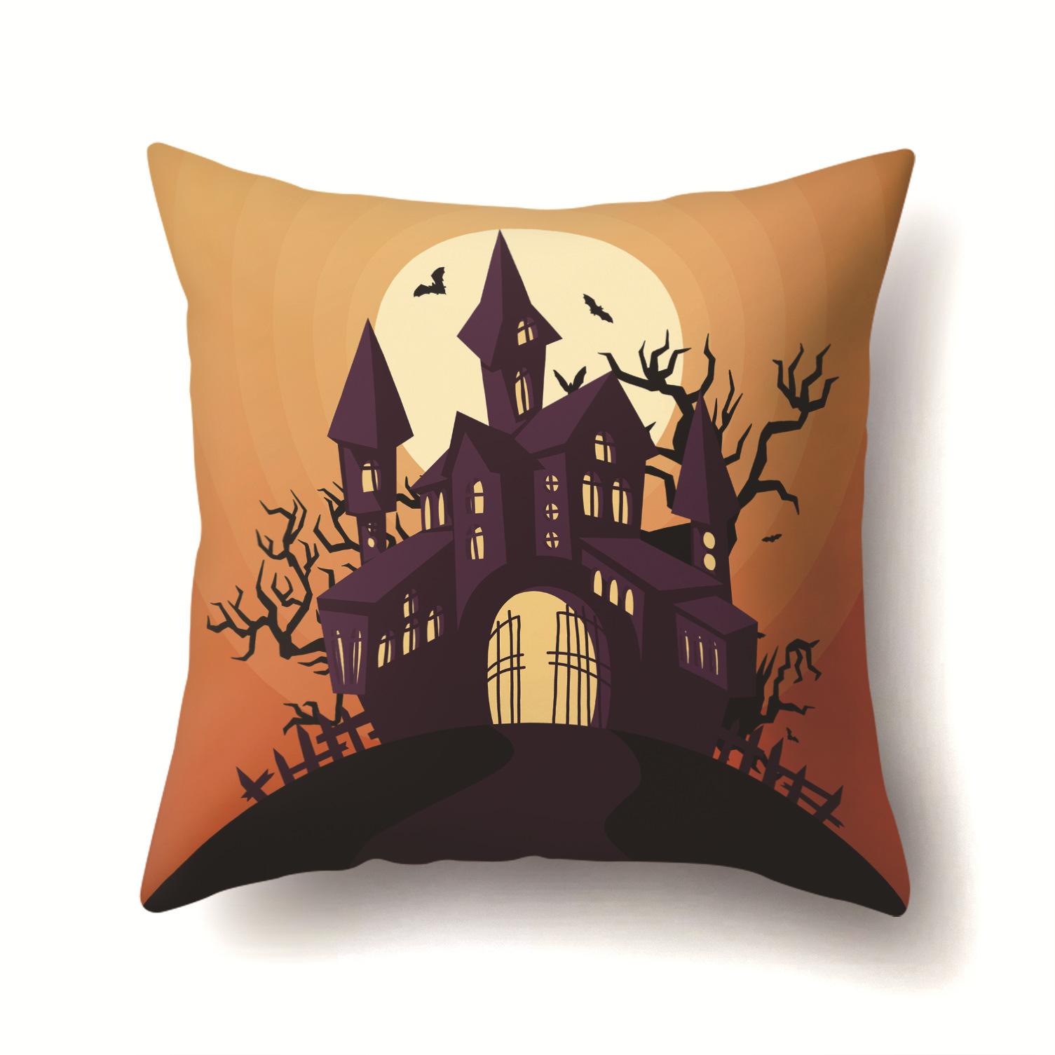 

Хэллоуин Полиэстеровая наволочка Подушка для поясницы в машину Тыква Чехол для диванной подушки Дом Гостиная Наволочка Pillow core not included