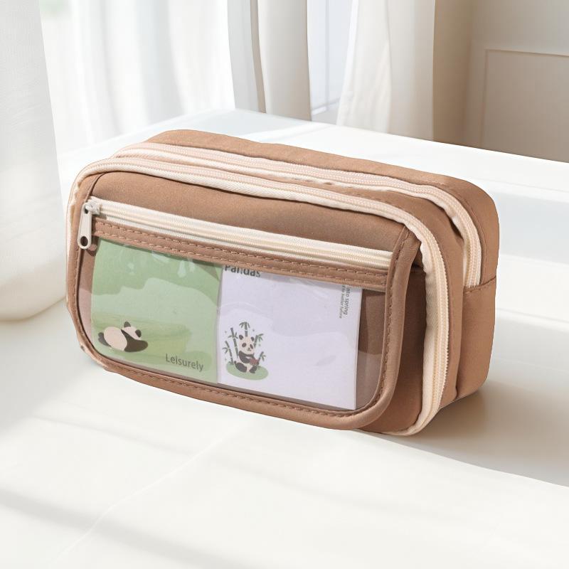 New Transparent Pencil Case, Nine-layer Panda Pencil Case, Large-capacity Stationery Case, High-value Pencil for Junior High School Students and Girls