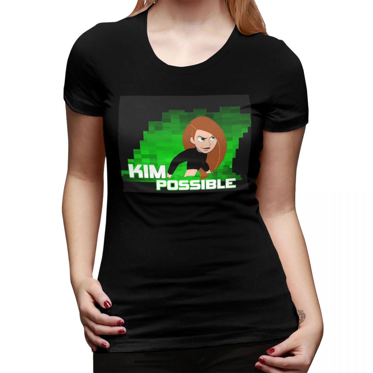 

Kim Possible Anime Green Light TShirt for Women Round Neck Streetwear T Shirts Womens Tees Short Summer Clothes Tops 4XL