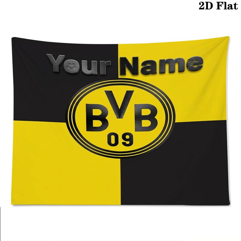 Borussia Custom Name Wall Tapestry Aesthetic Wall Hanging Printed Fabric Blanket Decorative Tapestries for Bedroom Living Room Home Decor