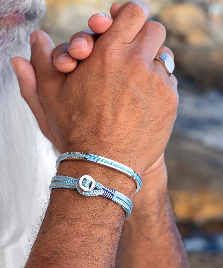 Pig&Hen Navak 6 Bracelet - Summer Blue X Silver