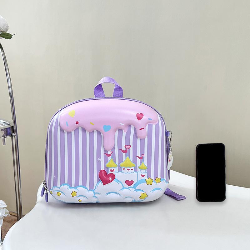 

Ice Cream Rocket Eggshell Backpack Breathable Texture Suitable For Children Violet