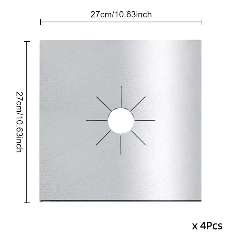 0.1mm Thick and High Temperature Resistant Gas Stove Oil Pad Non-stick Gas Stove Protector Reusable Stove Cleaning Mat Oil Pad