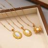 Waterproof Titanium Steel Pearl Flower Pendant Necklace