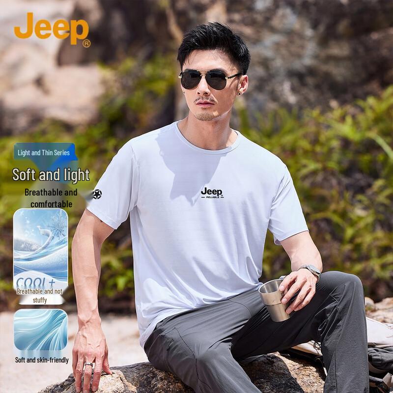 JEEP Men s Summer Breathable Casual T-Shirt XL