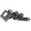 Design Crossman Square Rhinestone Buckle Western Rhinestone Denim Trend Belt Party Stage