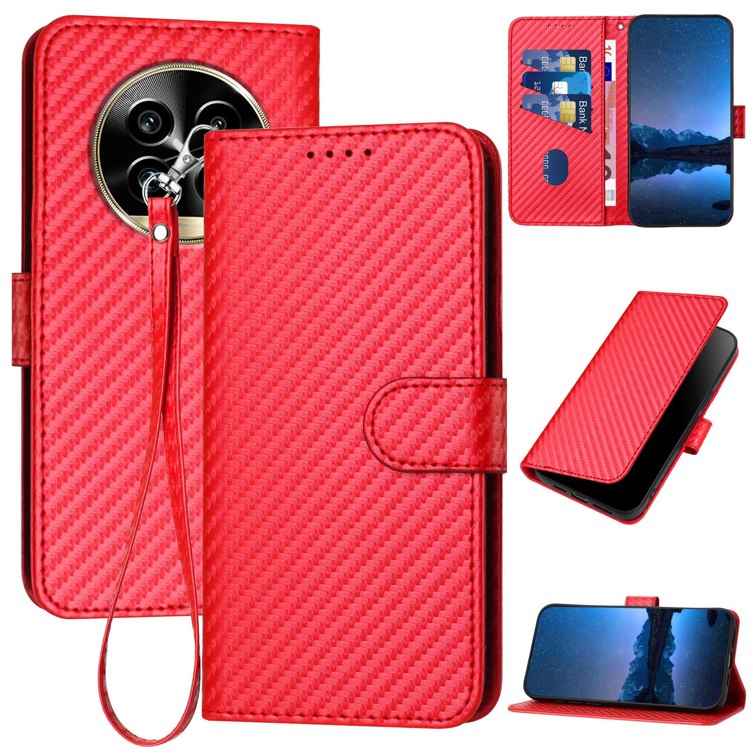 

YX0070 For Realme 13 Pro 5G (Global)/13 Pro+ 5G (Global) Wallet Case Carbon Fiber Texture Leather Cell Accessories Phone Cover H