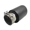 Carbon Fiber Black Corrugated Muffler Tailpipe 6.3cm Universal Fit