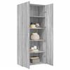 VidaXL Buffet haut sonoma gris 80x42,5x185 cm bois d'ingénierie, buffet, armoire de rangement, panneau latéral, armoire, 3281439