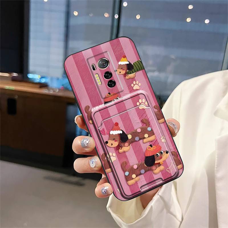 Fashion Design Anti-knock Phone Case For Tecno Phantom X/AC8 Graffiti Back Cover Silicone Durable Cartoon Card bag Cover