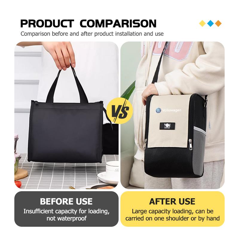 WET1 Outdoor Picnic Storage Bag Camping Food Drink BBQ Lunch Box For Volkswagen VW Scirocco Passat Polo B5 B6 B7 CC Tiguan Sharan