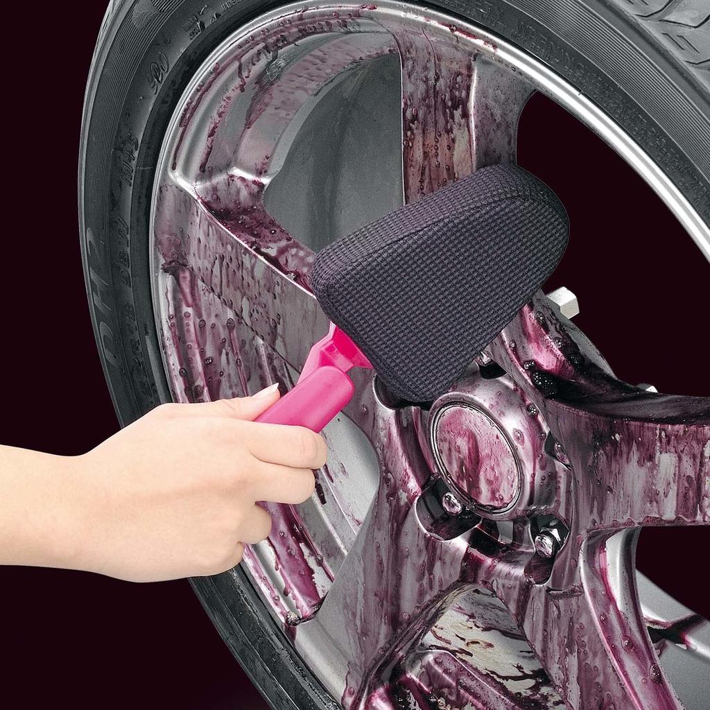 CARMATE Car Wheel Cleaning Sponge Ultra Fine Microfiber Purple Magic Wheel Sponge Straight Spoke Type C166