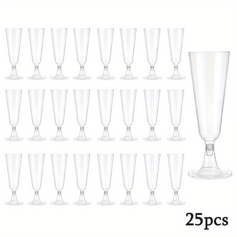 

25 шт. Пластиковые бокалы для шампанского, Бокалы для шампанского, Прозрачные пластиковые бокалы, Свадебные коктейльные бокалы, Оптовая продажа, Небьющиеся бокалы для вина, Пластиковые бокалы для шампанского GD119 25pcs